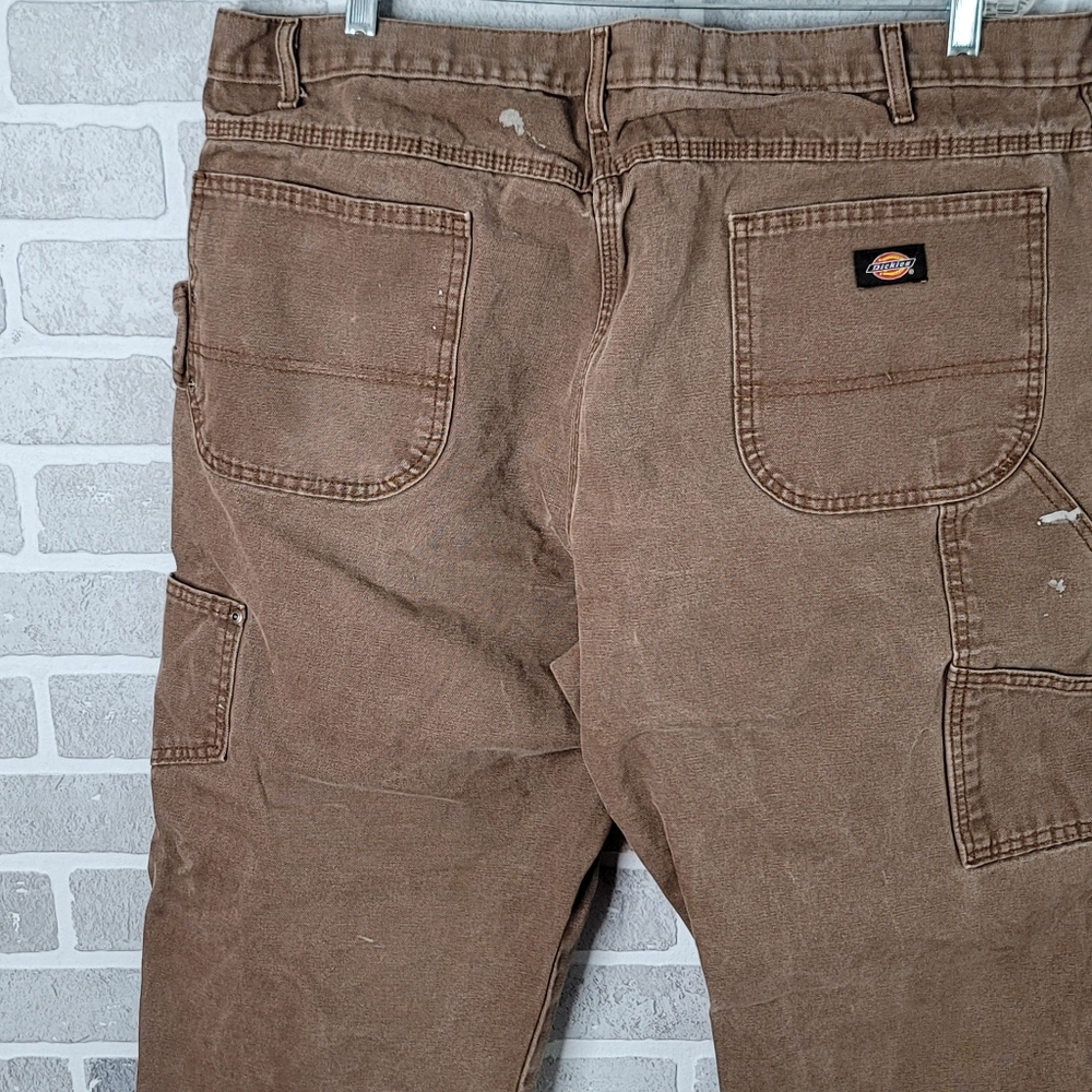 Dickies Brown Canvas Work Pants  Painters Fashion Work Wear Men's Size 42 x 30 - Picture 13 of 16